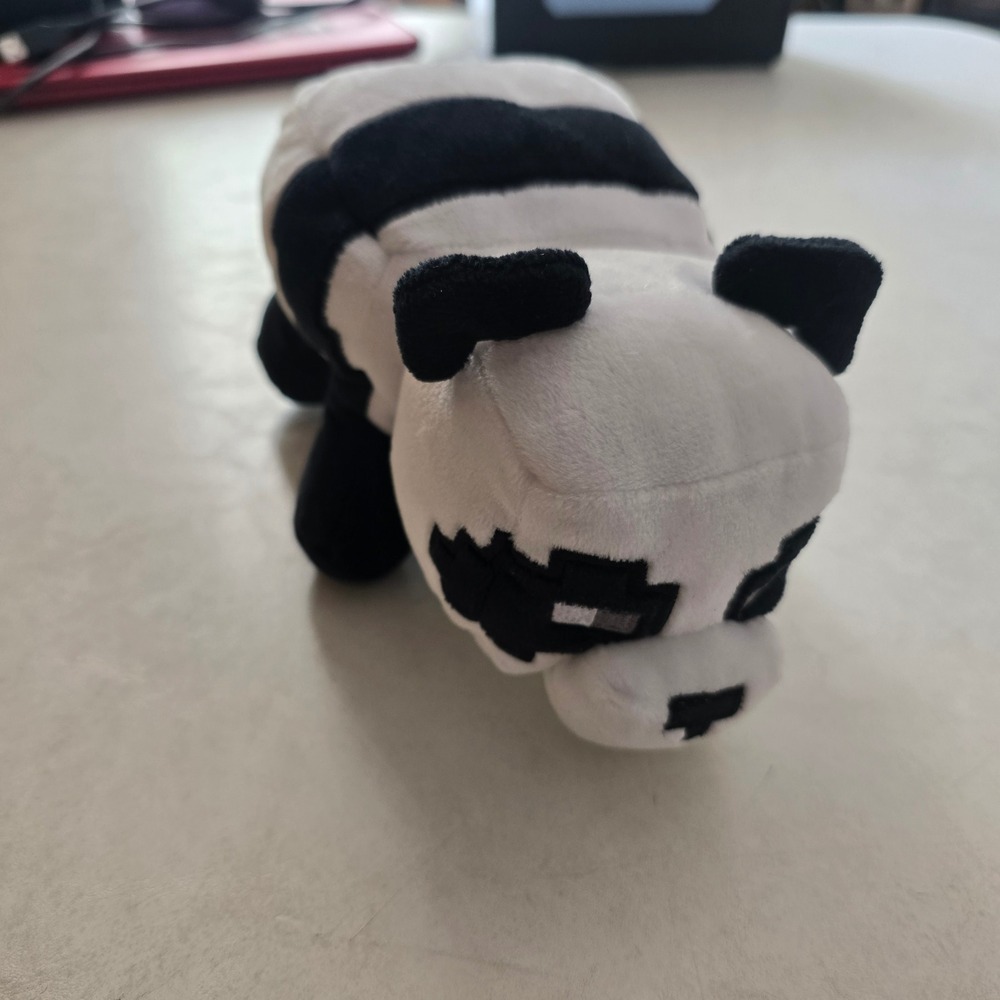 Minecraft Panda Plush Jinx‎ Mojang Stuffed Animal Toy 8" Pixelated Black White